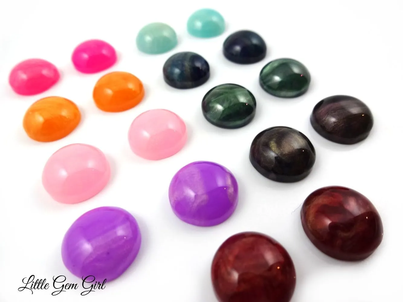 12mm Resin Pearl Glitter Swirl Stud Earrings with Titanium or Stainless Steel Posts for Sensitive Ears - Hypoallergenic and Nickel Free (Hot Pink)