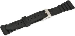 15mm Womens Black Rubber Band Fits Timex Ironman Triathlon Watches