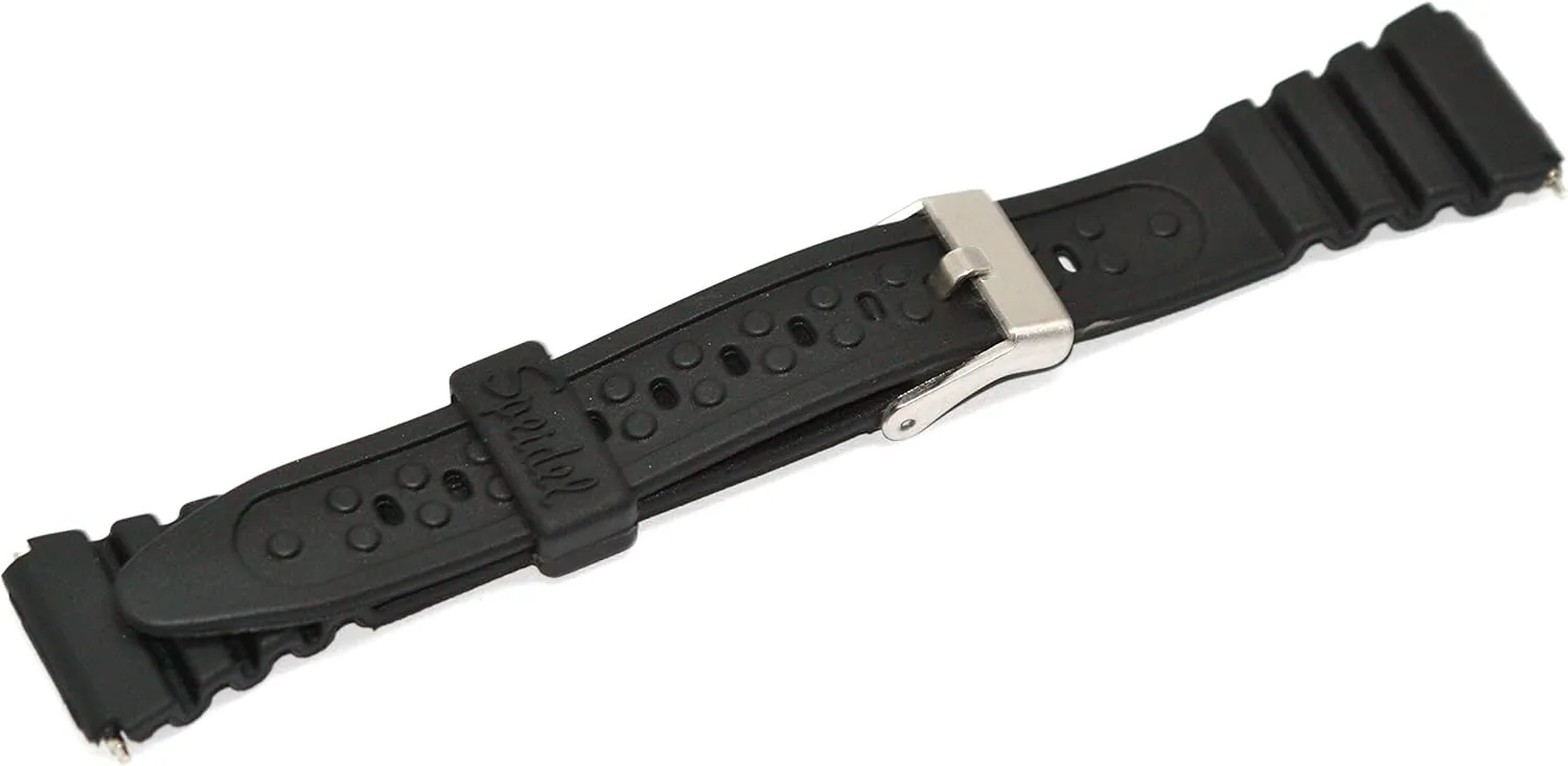 15mm Womens Black Rubber Band Fits Timex Ironman Triathlon Watches