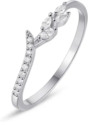 18K Gold Open Eternity Band Rings for Women - CZ Stones Thin Full Stackable Simulated Diamond Rings - Cute Half Pave Anniversary Dainty Statement 5/6/7/8/9/10