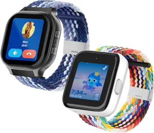 2 Pack Stretchy Braid Watch Bands Compatible with SyncUP Watch 2/1 or Gabb Watch 3/2/1