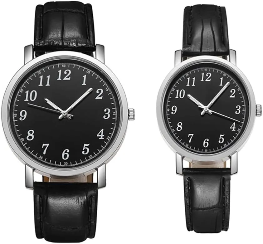 2 Pcs Watch Lovers Wrist Watch Lady His and Hers for Couples Women Watch Modern Watches Mens Wrist Watch Creative Belt Watch Men and Women Rome Alloy Quartz