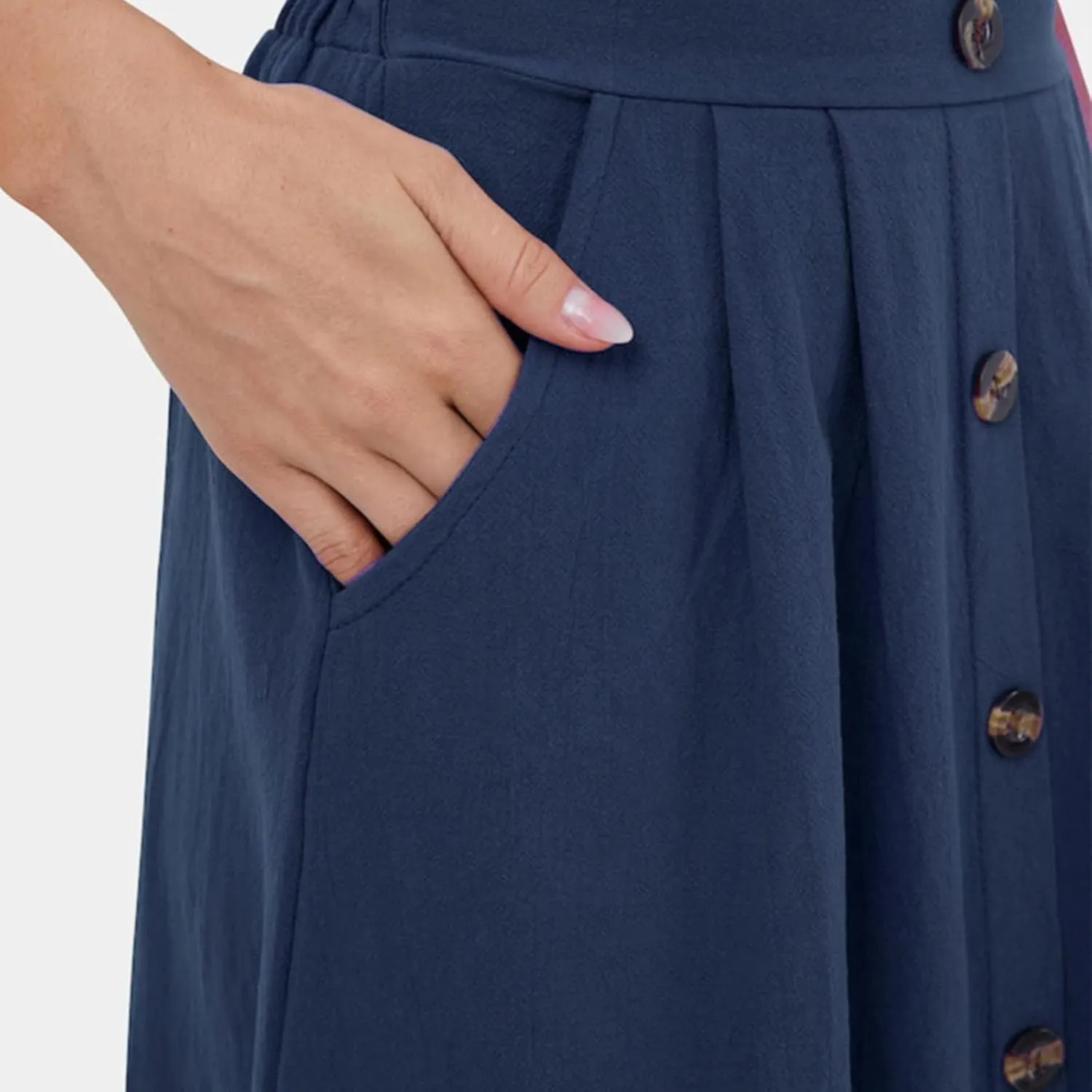 2023 Women Casual Skirts Frill Tie Waist A Line Midi Skirt with Pockets Sparkly Skirts