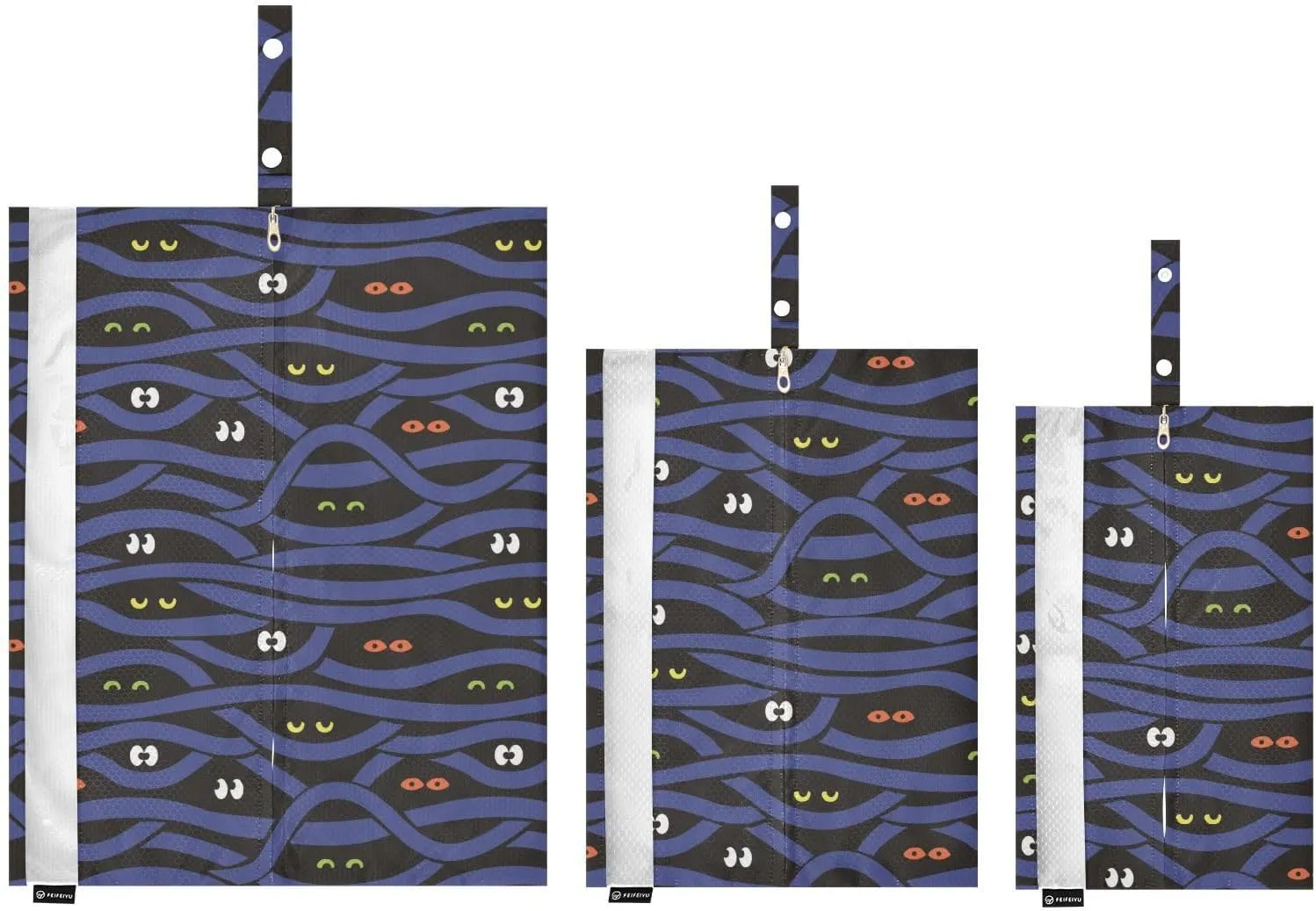3 Set Travel Packing Cubes For Suitcases, Mistery Eyes Halloween, Stackable, Garment Bag Closet Storage, Luggage Space Saver, Luggages Management Personnel