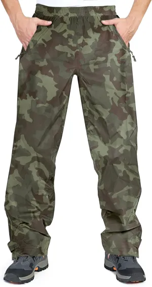 33,000ft Men's Rain Pants, Waterproof Rain Over Pants, Windproof Outdoor Pants for Hiking, Fishing