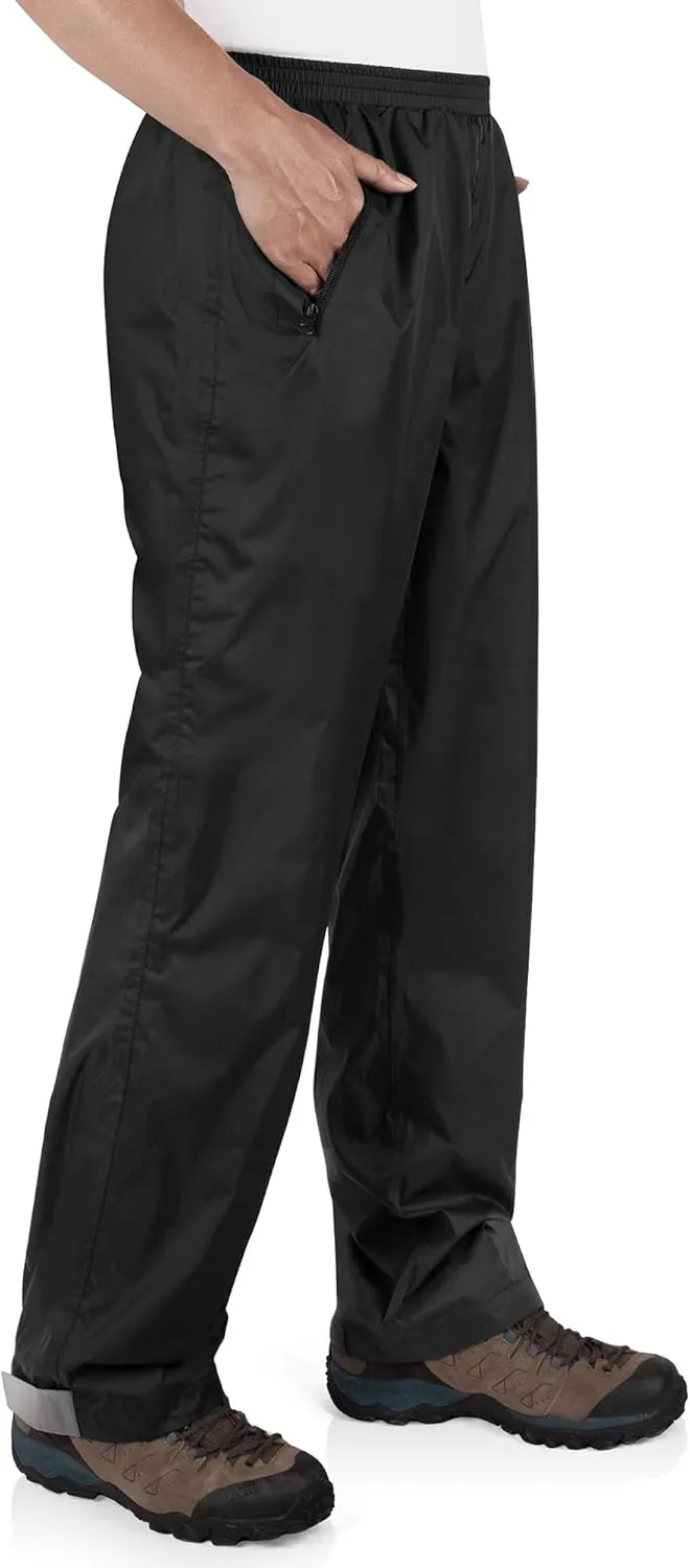 33,000ft Packable Rain Pants for Men Waterproof Hiking Pants Lightweight Rain Pants Outdoor Windproof Pant for Golf, Fishing