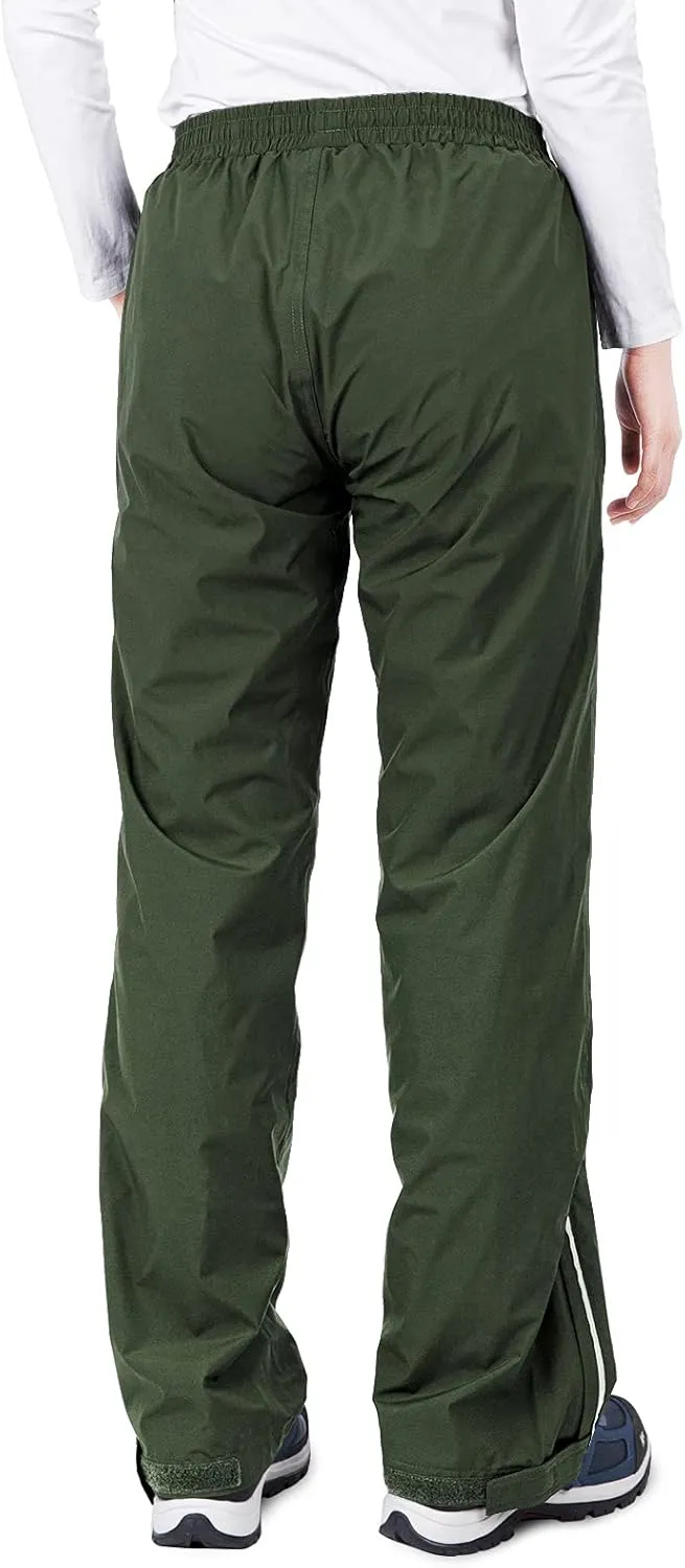 33,000ft Women's Rain Pants, Lightweight Waterproof Rain Over Pants, Windproof Hiking Pants for Outdoor, Fishing, Rainy Day