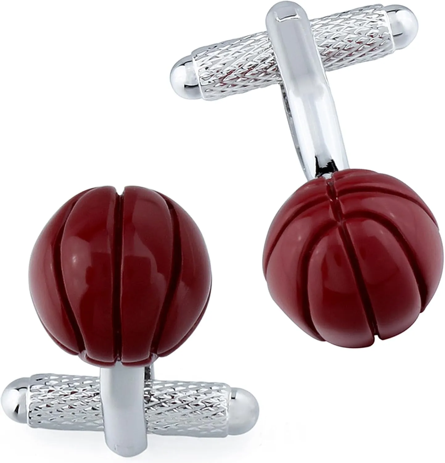3D Red Basketball Men's Cuff links With Gift Box.