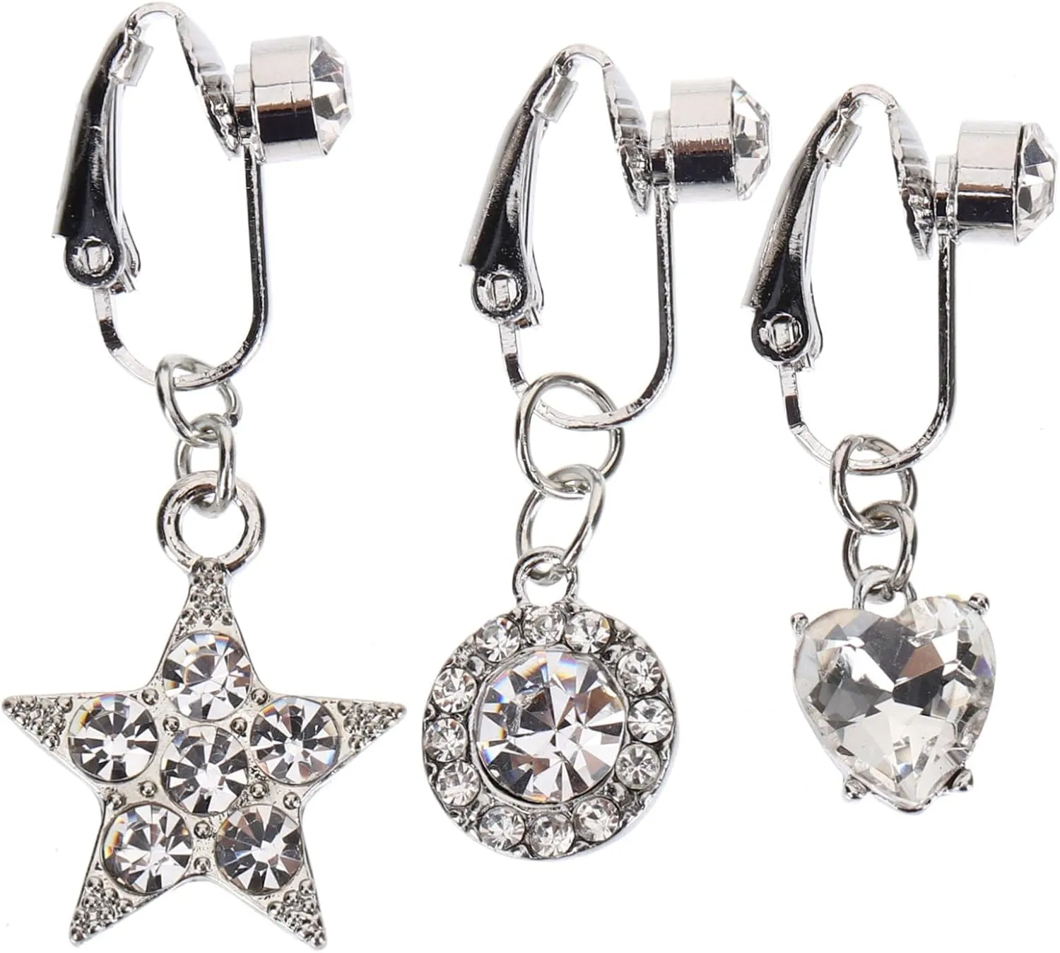 3Pcs Dangling Belly Button Rings Non Piercing Navel Rings for Women Durable Belly Button Jewelry present for Decoration and Special Occasions