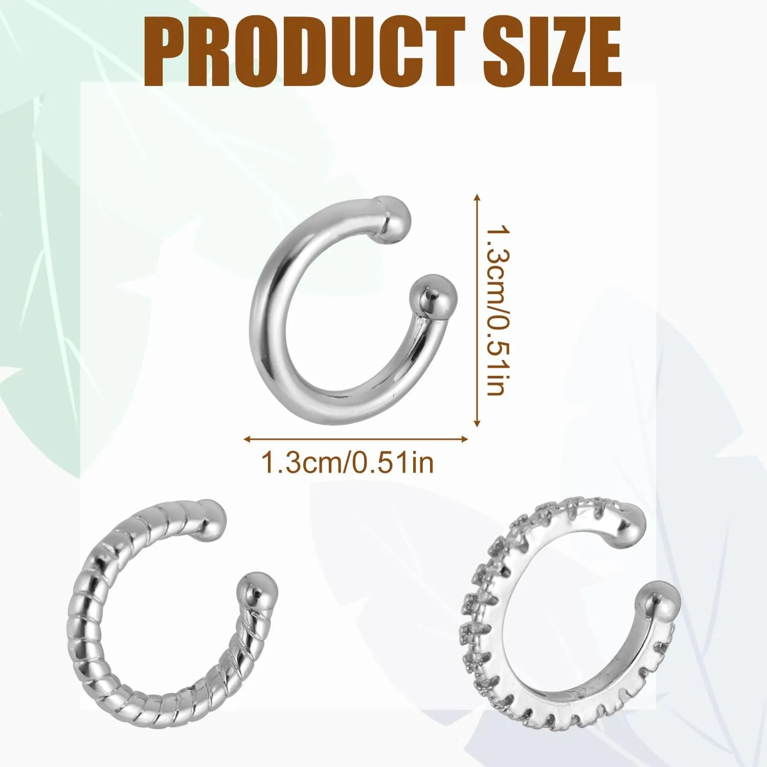 3pcs Ear Cuffs Non Piercing for Women, Trendy Cuff Earrings Cubic Zirconia Twist and Simple Hoop Cartilage Earring Jewelry Gifts