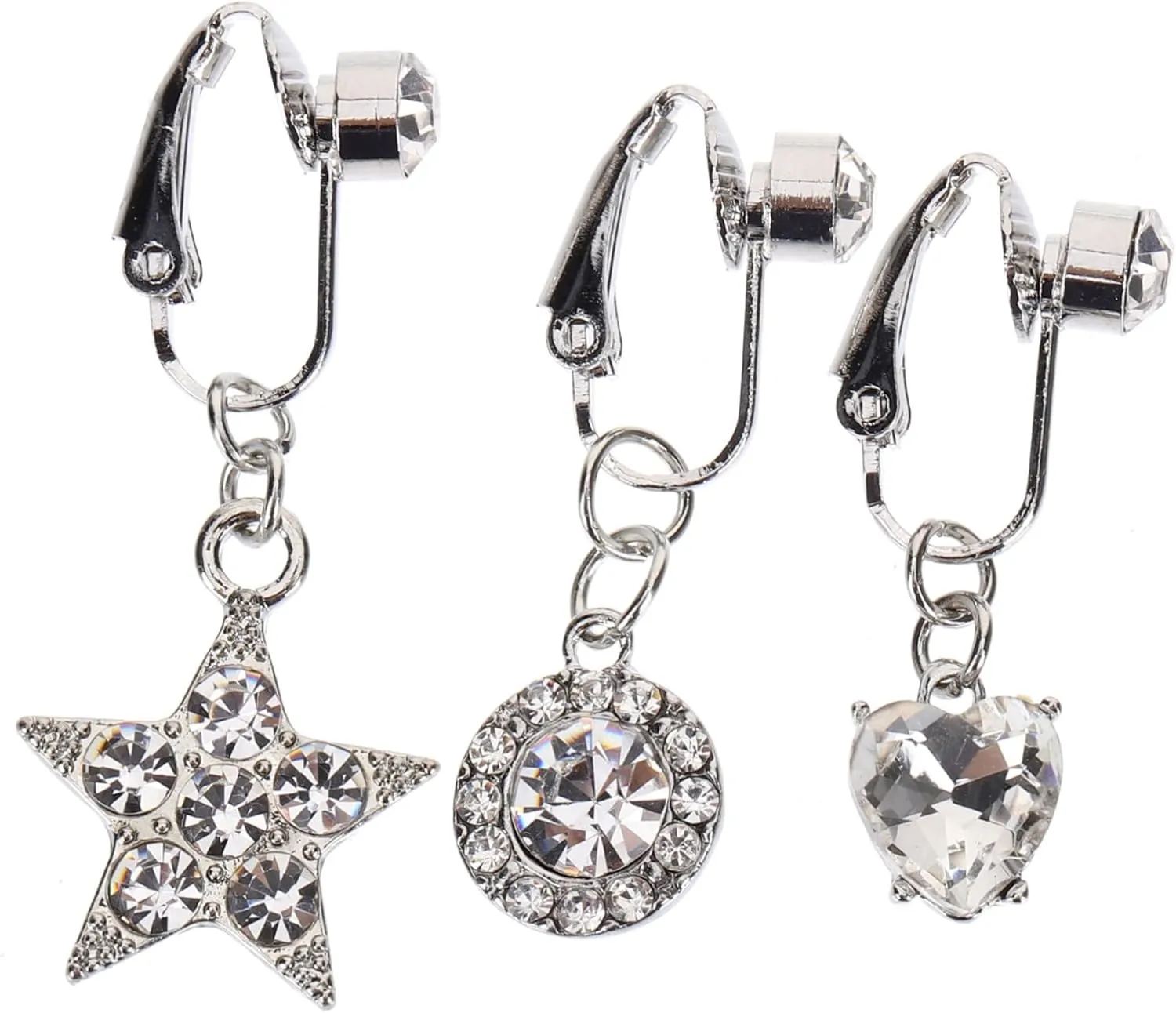 3Pcs Fake Belly Button Rings Navel Rings for Non Pierced Style Belly Rings for Parties Cosplay and Street Photography