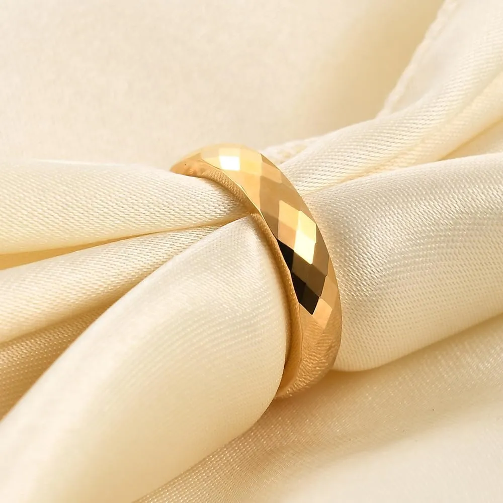 4mm 6mm Hammered Tungsten Carbide Ring For Men Women Plain Domed High Polished Wedding Bands Engagement Ring Size 5-15