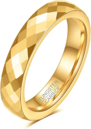4mm 6mm Hammered Tungsten Carbide Ring For Men Women Plain Domed High Polished Wedding Bands Engagement Ring Size 5-15