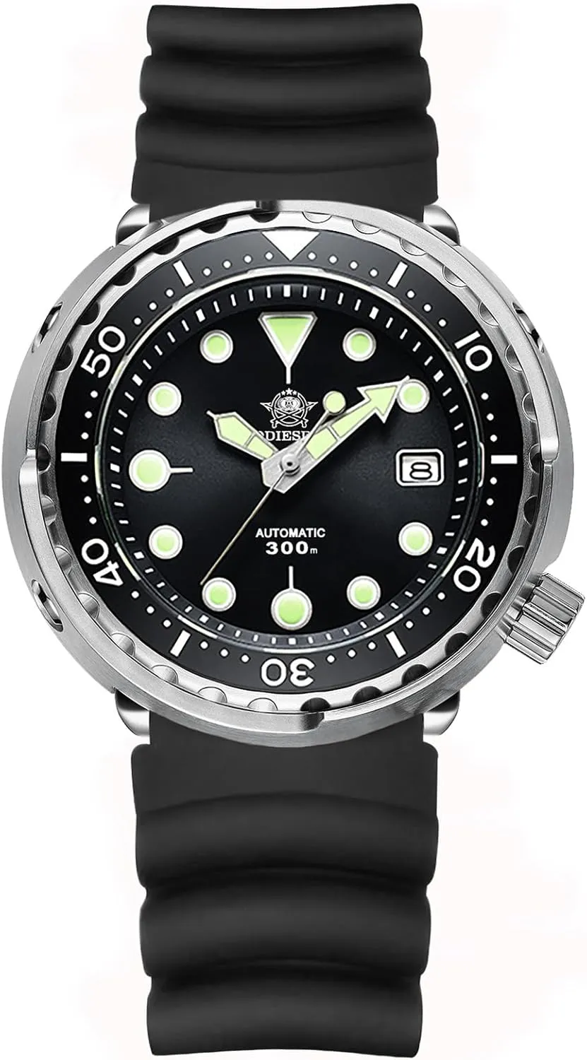 ADDIESDIVE 47.5 MM Large Face Dive Watches for Men, Automatic Wristwatch NH35a Diver 300 M Luminous Sapphire Crystal Watch My-H5