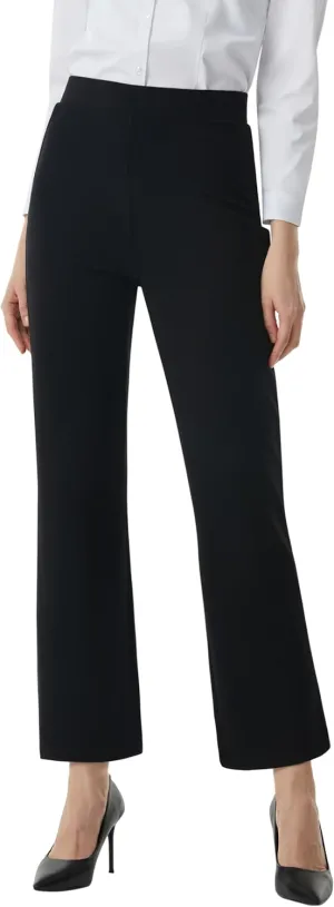 AFITNE Women's Yoga Dress Pants with Pockets High Waisted Pull On Straight Leg Cropped Pants Stretchy Work Ankle Pants