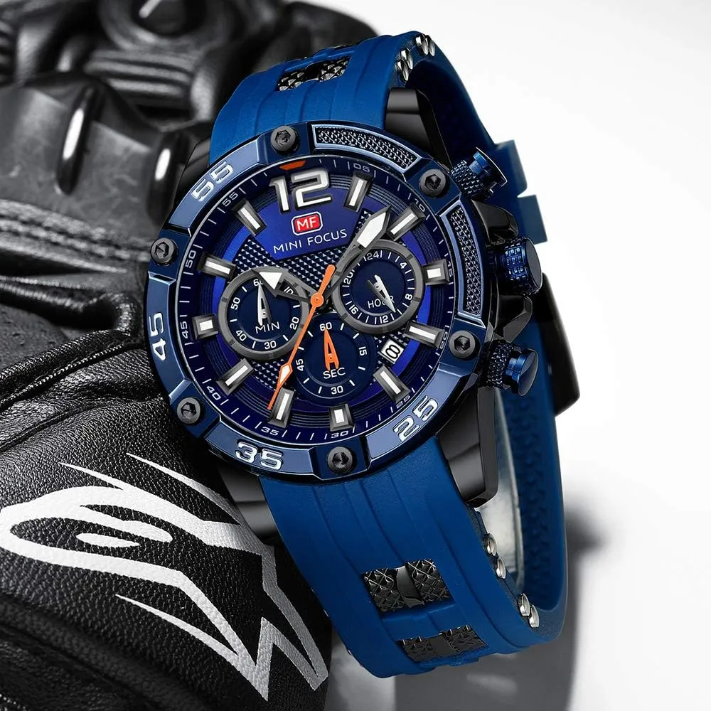 AIMES Watch for Men Sport Military Waterproof Chronograph Mens Watches Analog Quartz Big Face Classic Stylish Fashion Casual Designer Business Work Wrist Watch Elegant Gift for Men