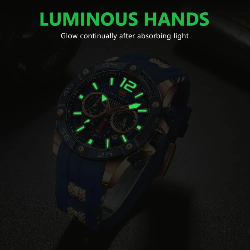 AIMES Watch for Men Sport Military Waterproof Chronograph Mens Watches Analog Quartz Big Face Classic Stylish Fashion Casual Designer Business Work Wrist Watch Elegant Gift for Men