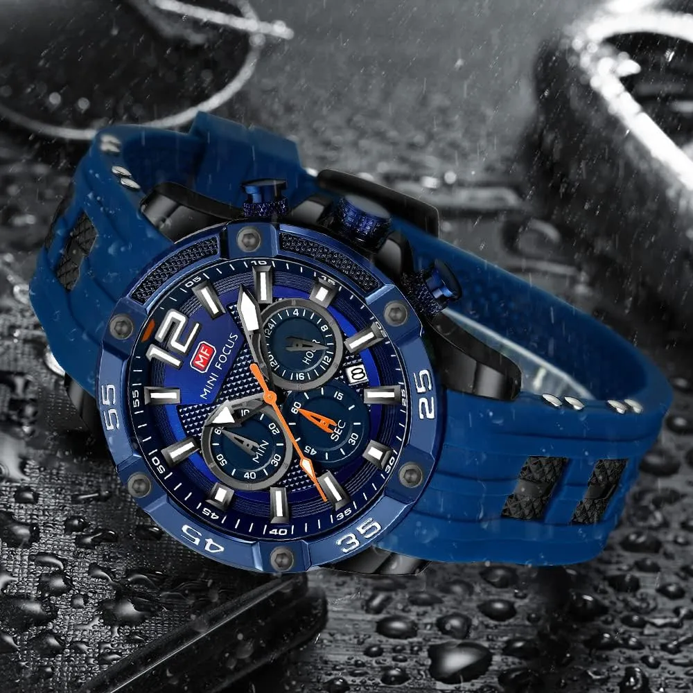 AIMES Watch for Men Sport Military Waterproof Chronograph Mens Watches Analog Quartz Big Face Classic Stylish Fashion Casual Designer Business Work Wrist Watch Elegant Gift for Men