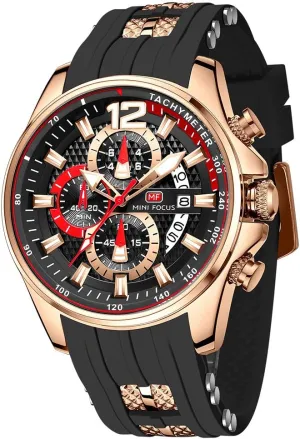 AIMES Watches for Mens Fashion Sports Waterproof Chronograph Watches with Silicone Strap Business Work Wrist Watch Auto Date