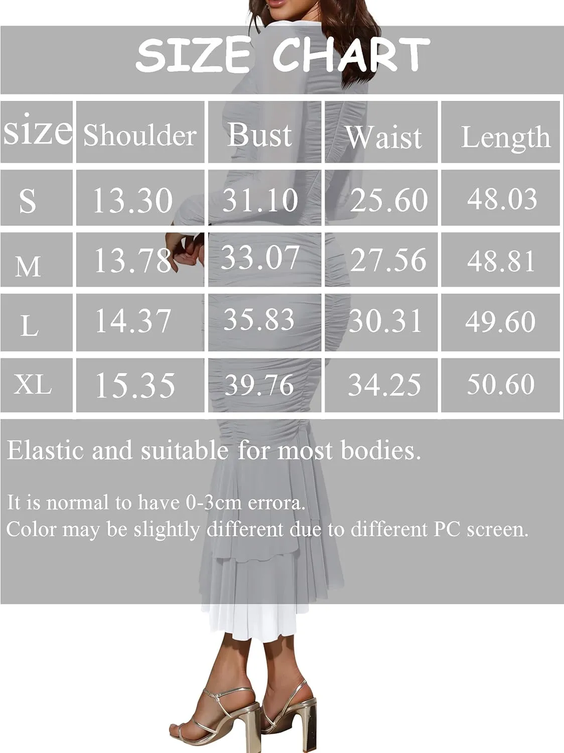 Atizon Elegant Ruched Bodycon Evening Dresses for Women Cocktail Party Formal Maxi Mermaid Dress