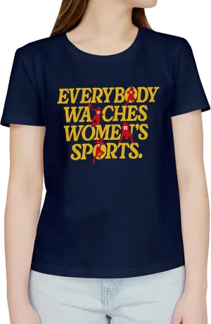 Basketball Everybody Watches Women's Sports Shirt, Clark 22 Goat Shirts, Fever Basketball Apparel, Clark 2024 Shirts, Fan Indiana Tshirt for Kids, Gift for Boys Girls Black