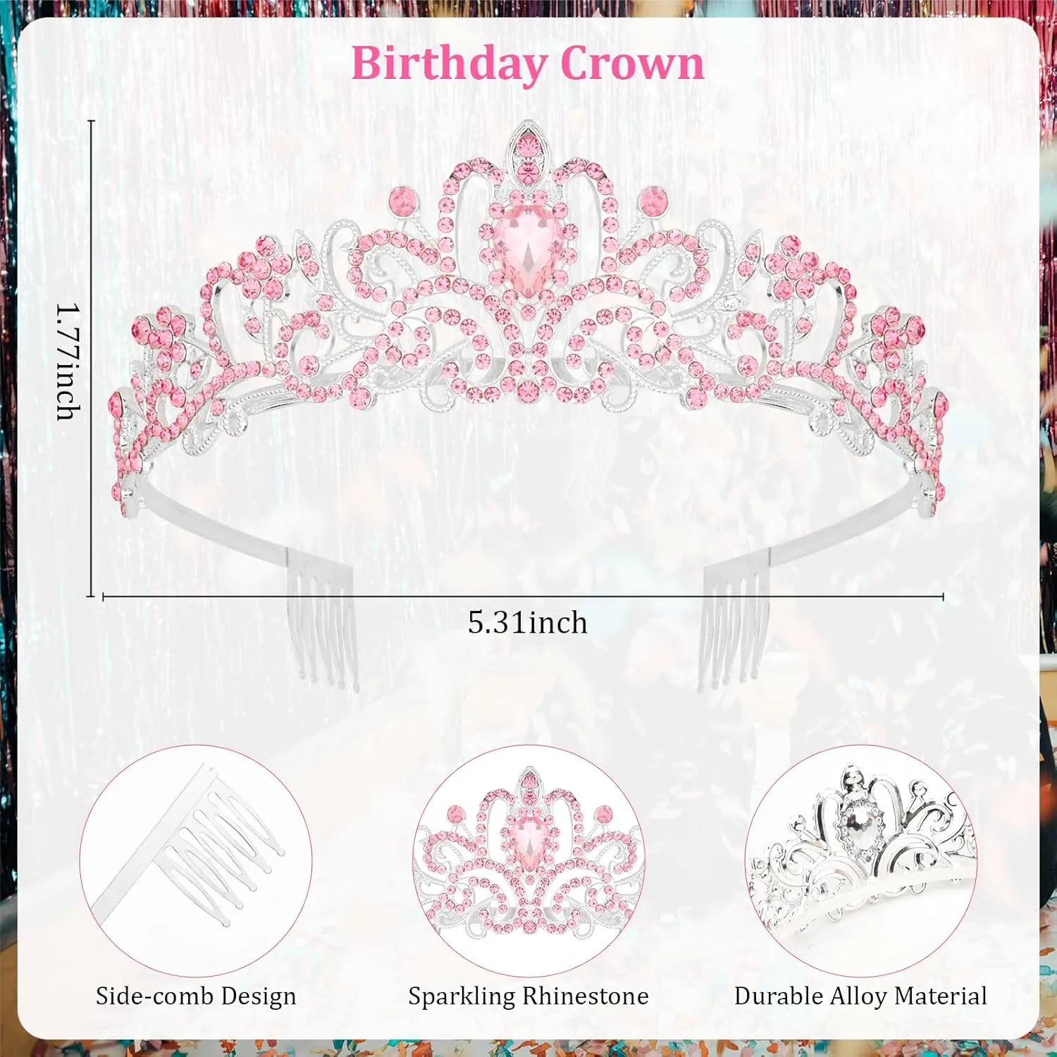 Birthday Crown and Sash for Women Pink Birthday Tiara Birthday Crown & Its My Birthday Sash Birthday Princess Crown Birthday Sashes Birthday Decorations Happy Birthday Gifts for Women Girls