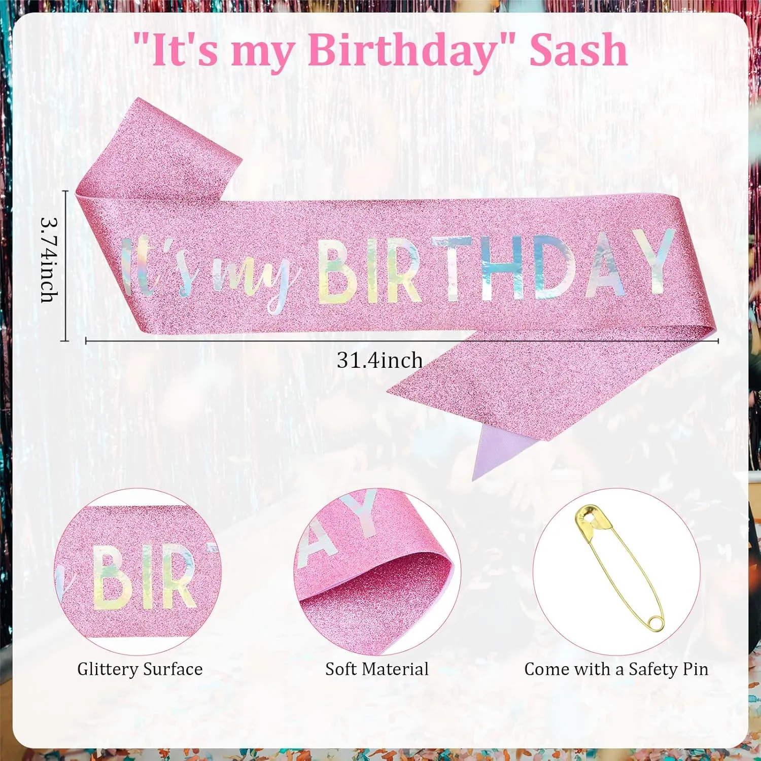 Birthday Crown and Sash for Women Pink Birthday Tiara Birthday Crown & Its My Birthday Sash Birthday Princess Crown Birthday Sashes Birthday Decorations Happy Birthday Gifts for Women Girls