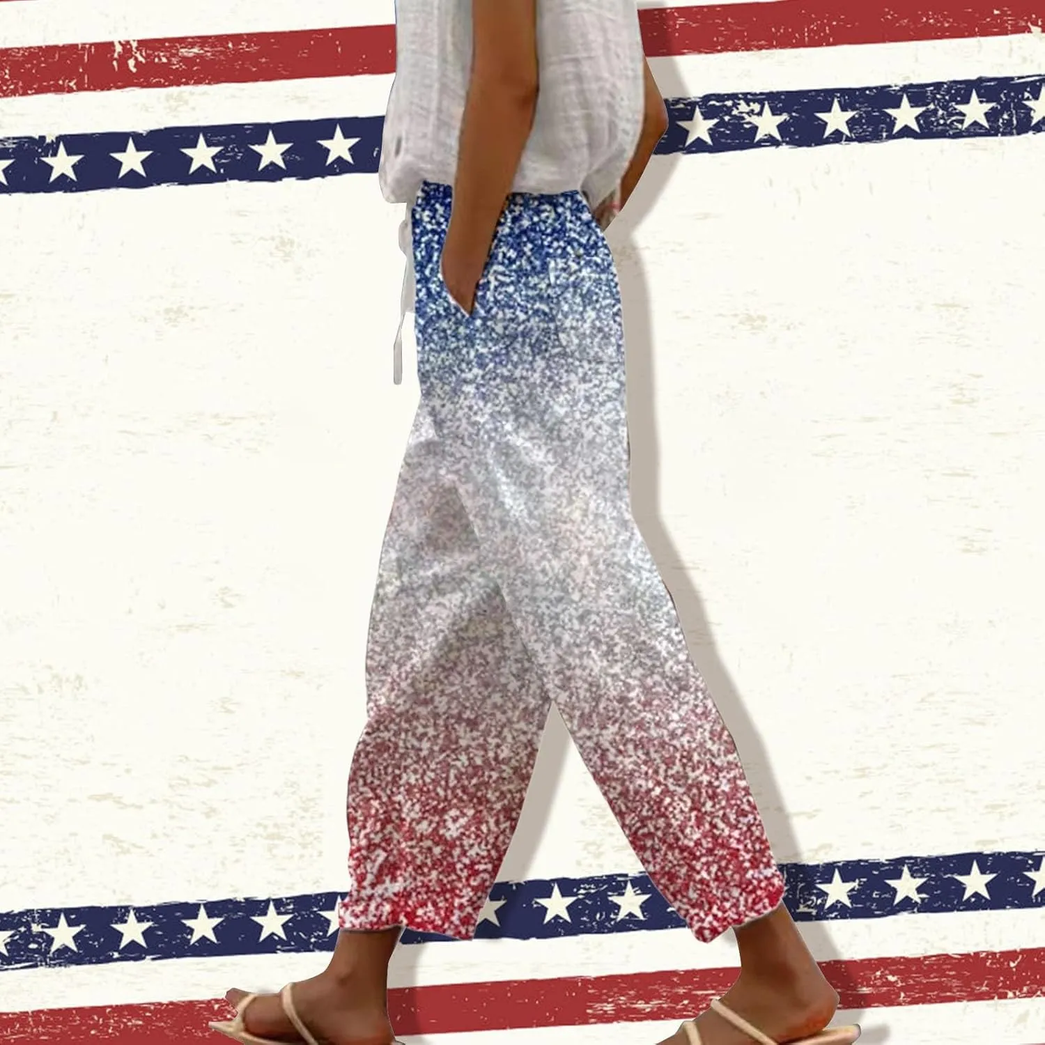 Breezy Linen Pants Women Side Split Hem Wide Leg Beach Trousers with Hidden Pocket Summer 2025