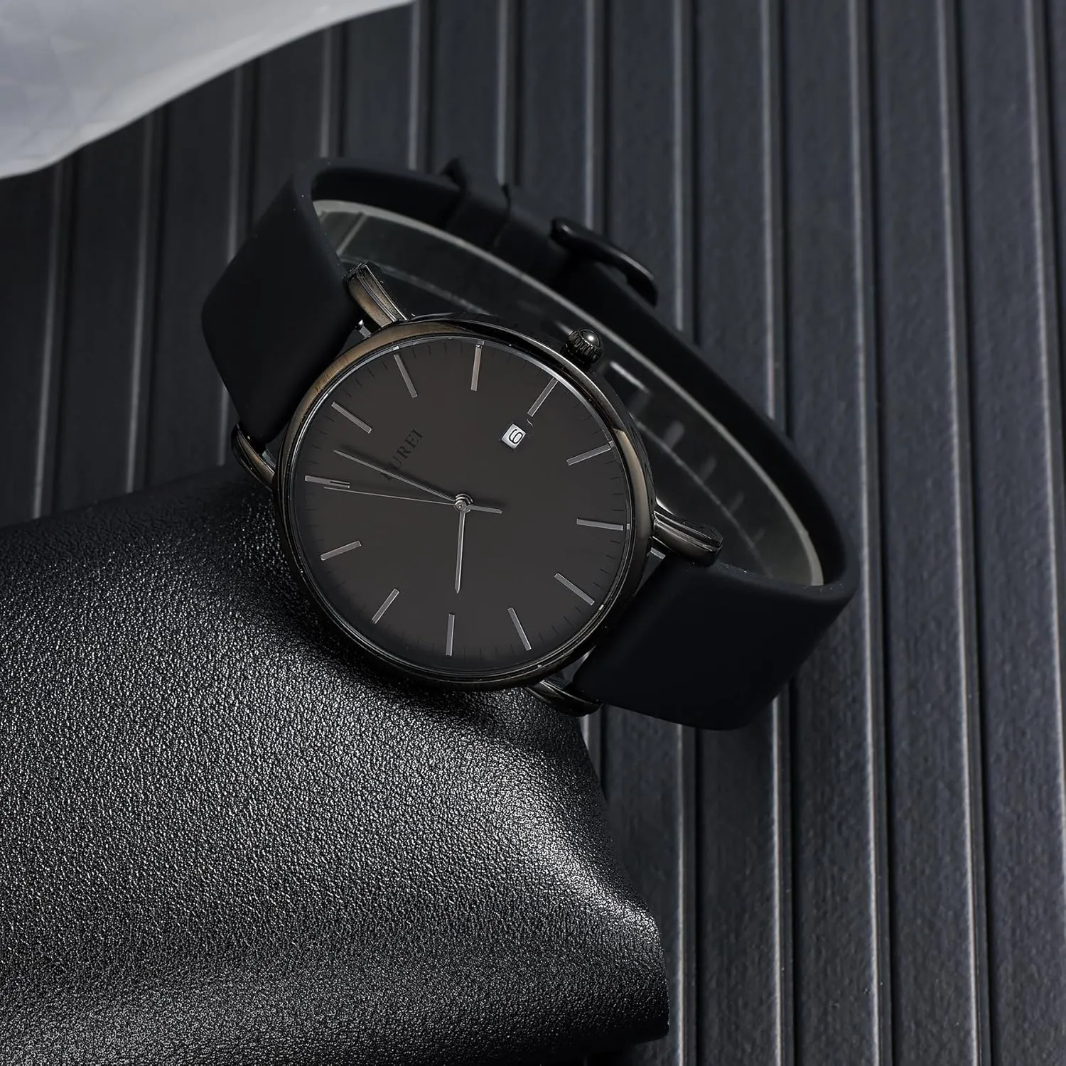 BUREI Men Watches Fashion Minimalist Analog Calendar Quartz Waterproof Watches for Men Women Student.