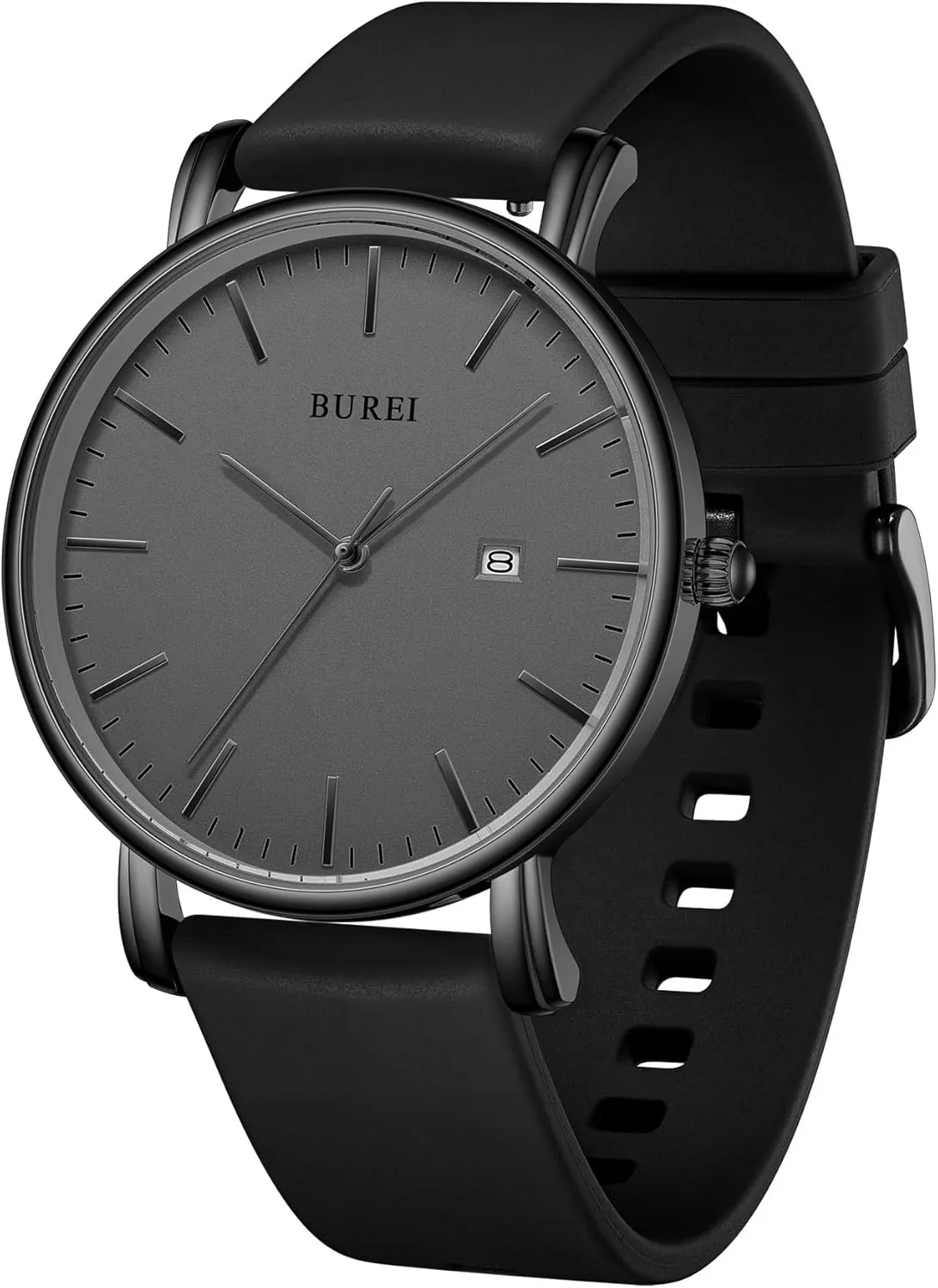 BUREI Men Watches Fashion Minimalist Analog Calendar Quartz Waterproof Watches for Men Women Student.