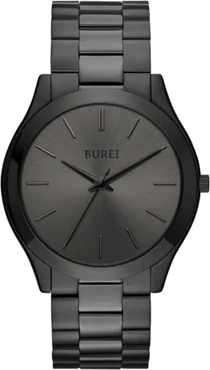 BUREI Men Watches Fashion Stainless Steel Analog Quartz Watches Business Waterproof Wristwatch,Fathers Day Gift for Men