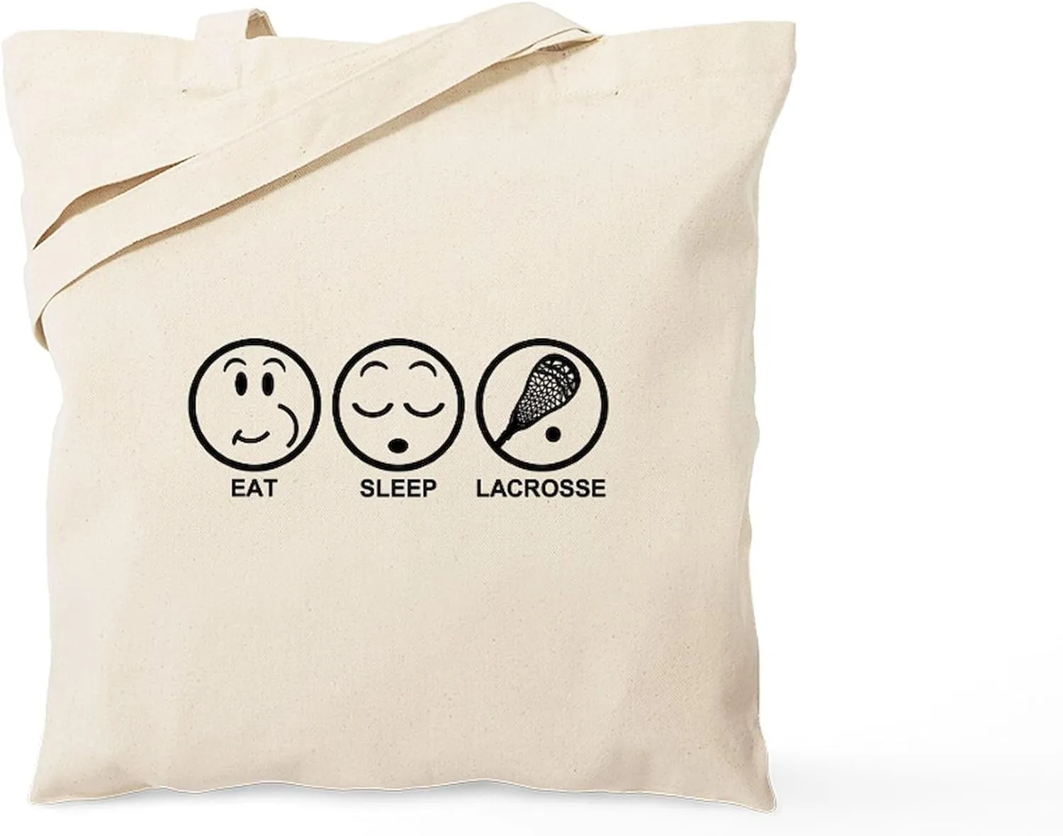 CafePress Eat Sleep Lacrosse Tote Bag Natural Canvas Tote Bag, Reusable Shopping Bag