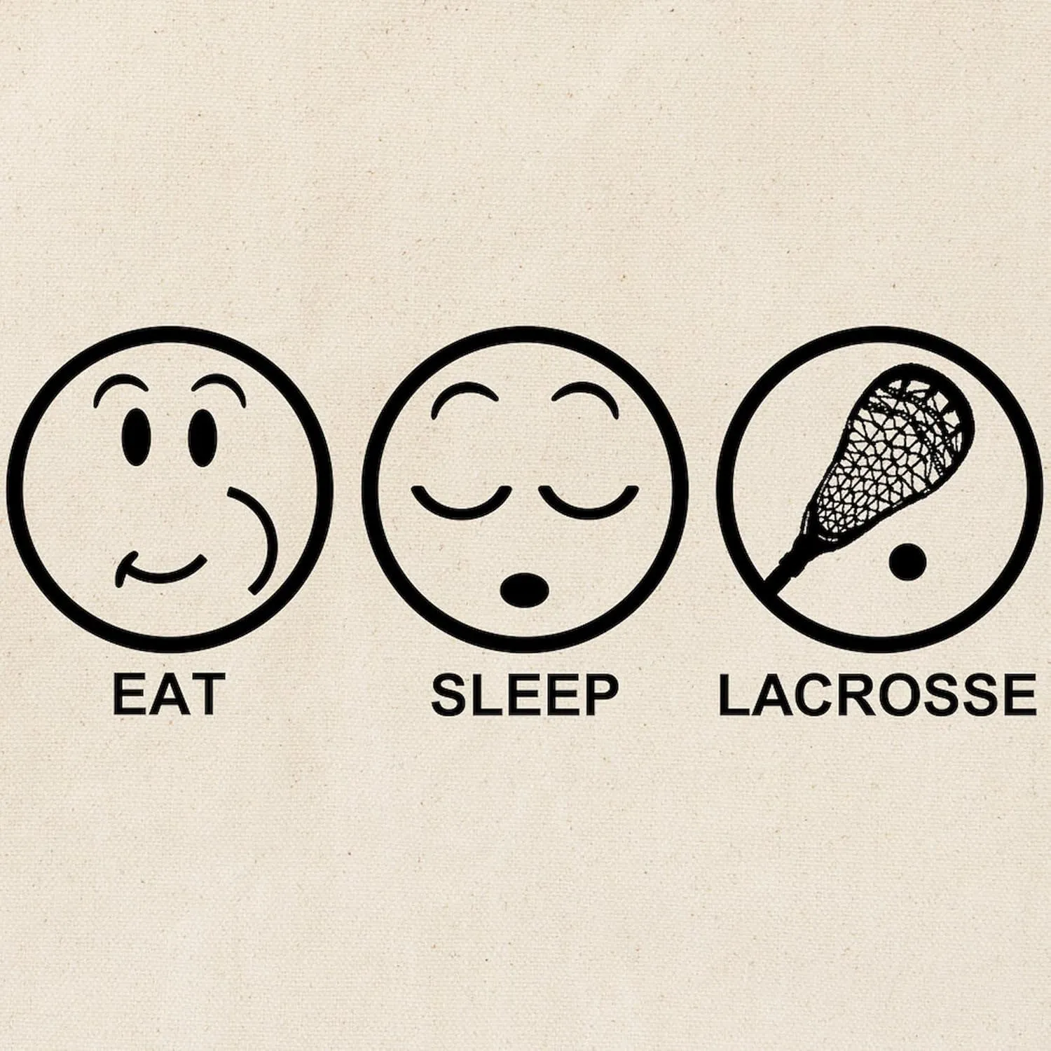CafePress Eat Sleep Lacrosse Tote Bag Natural Canvas Tote Bag, Reusable Shopping Bag
