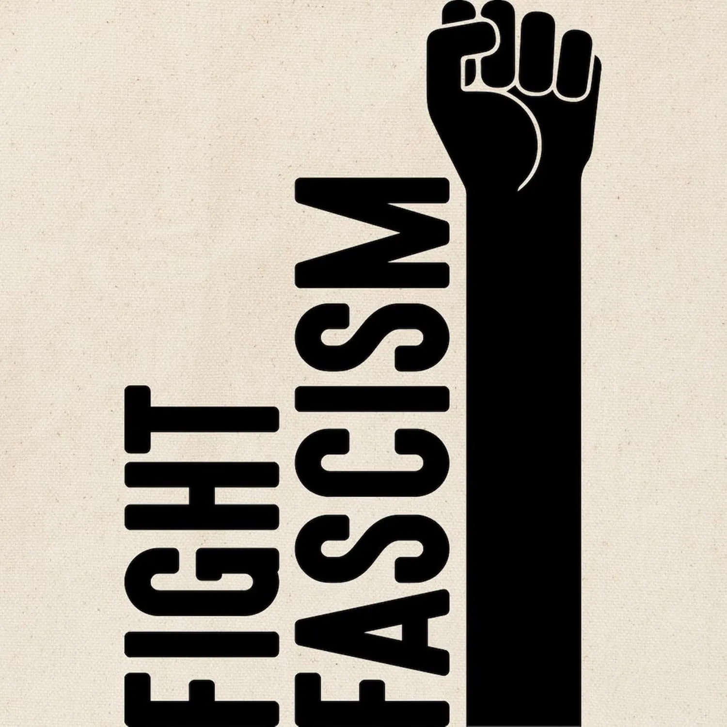 CafePress Fight Fascism Tote Bag Natural Canvas Tote Bag, Reusable Shopping Bag