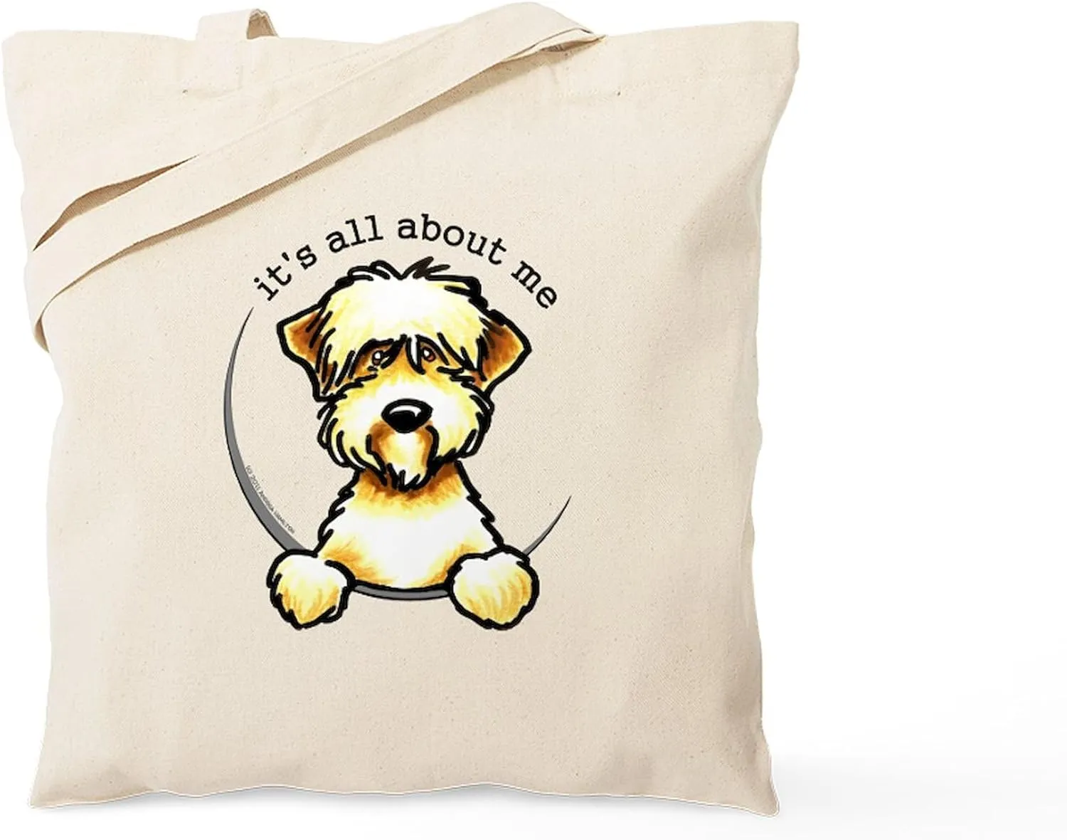 CafePress Funny Wheaten Terrier Tote Bag Natural Canvas Tote Bag, Reusable Shopping Bag