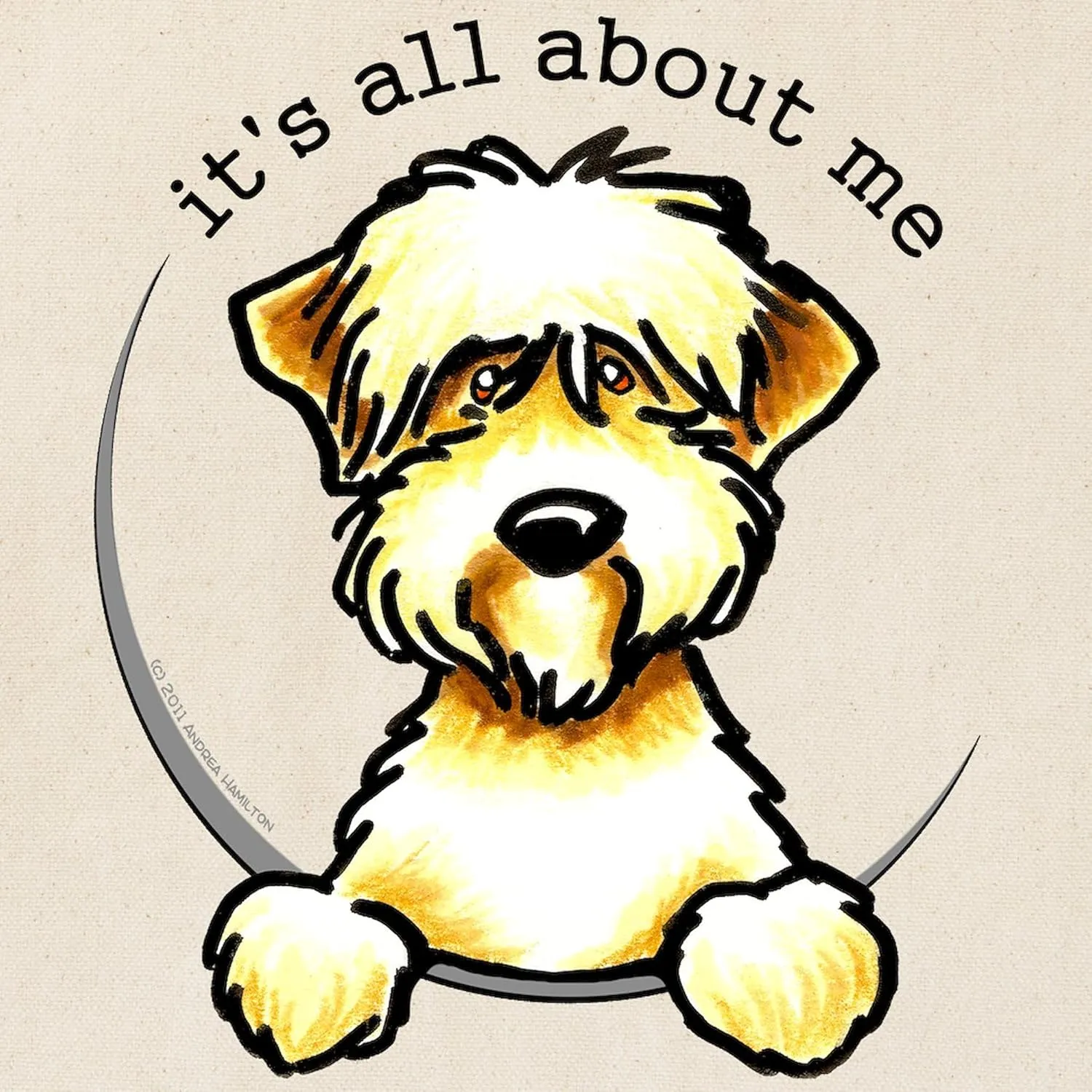 CafePress Funny Wheaten Terrier Tote Bag Natural Canvas Tote Bag, Reusable Shopping Bag