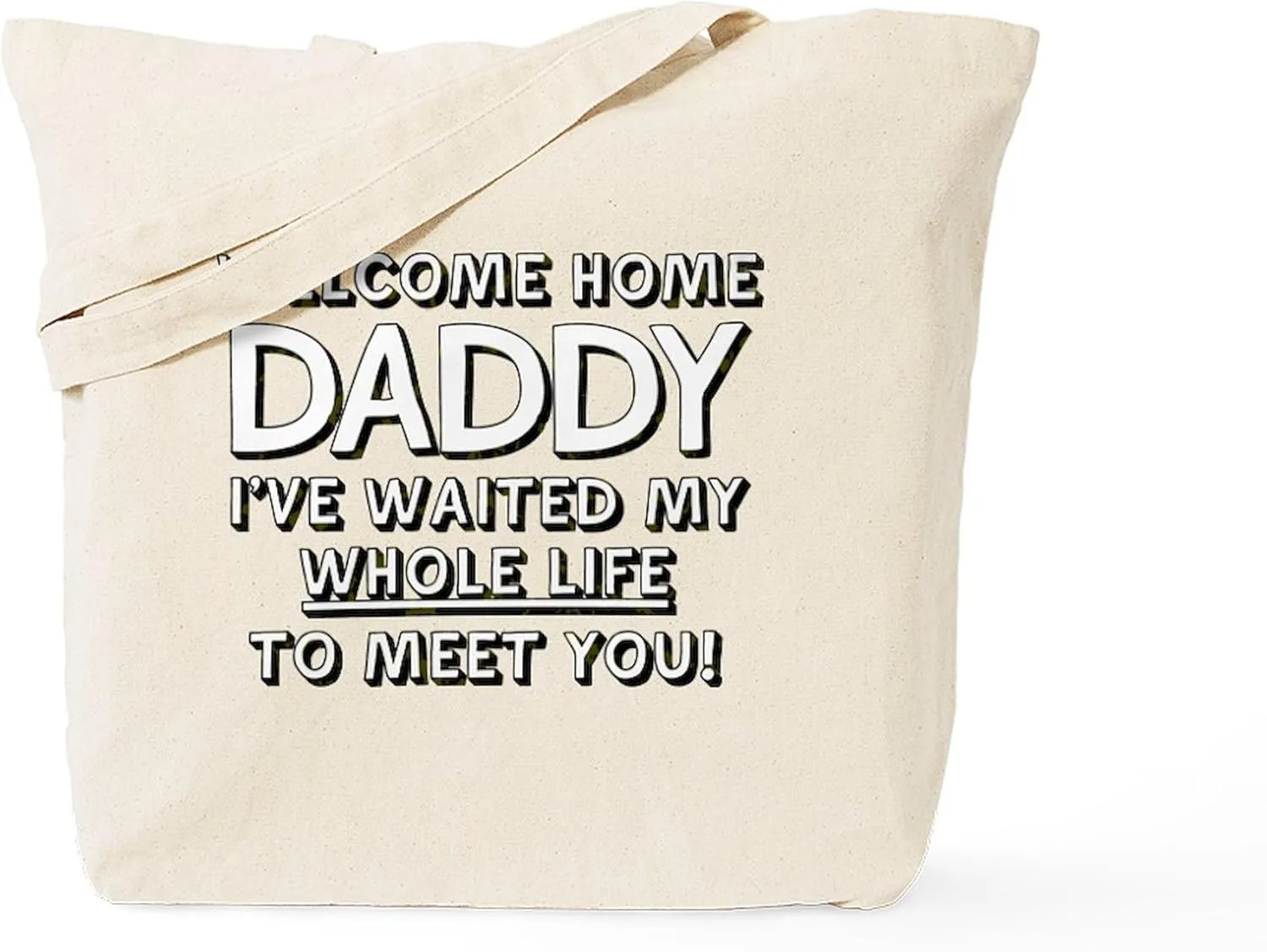 CafePress I've Waited My Whole Life To Meet You Tote Bag Reusable Natural Beige Canvas Shopping Bag