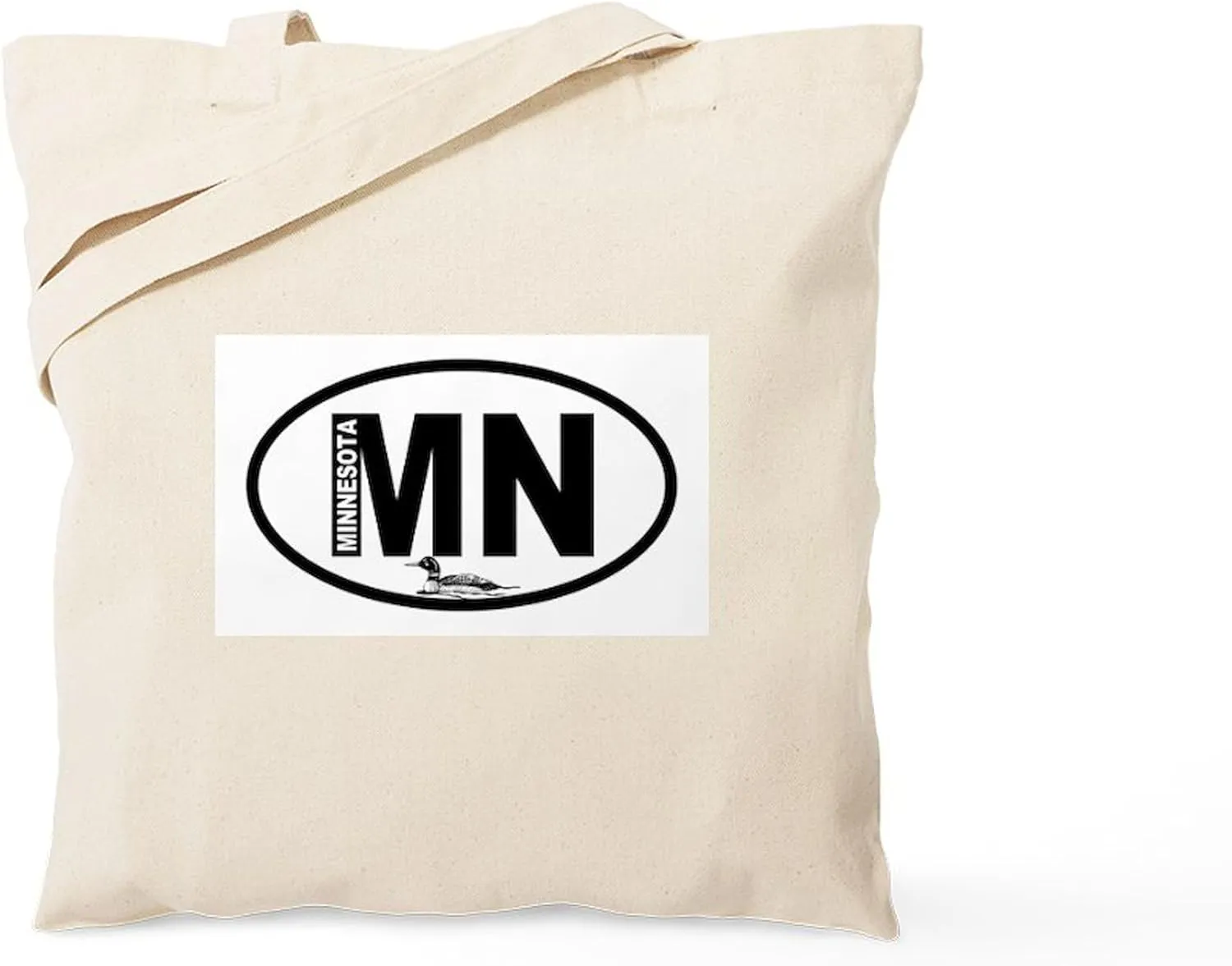 CafePress Minnesota Loon Tote Bag Reusable Natural Beige Canvas Shopping Bag