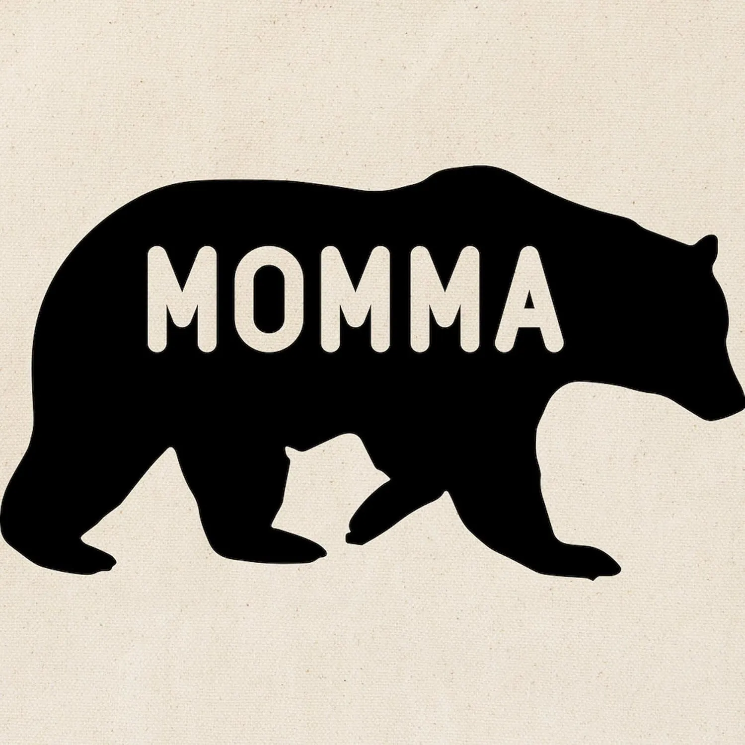 CafePress Momma Bear Tote Bag Natural Canvas Tote Bag, Reusable Shopping Bag