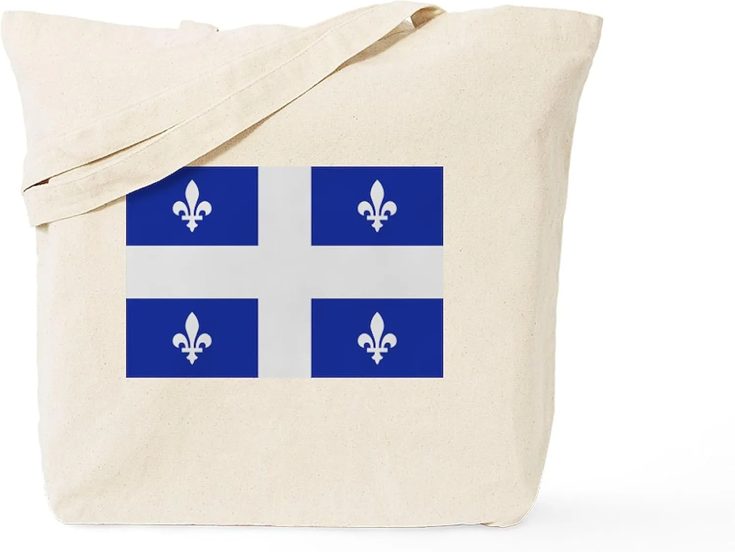 CafePress Quebec Canada Flag Tote Bag Natural Canvas Tote Bag, Reusable Shopping Bag
