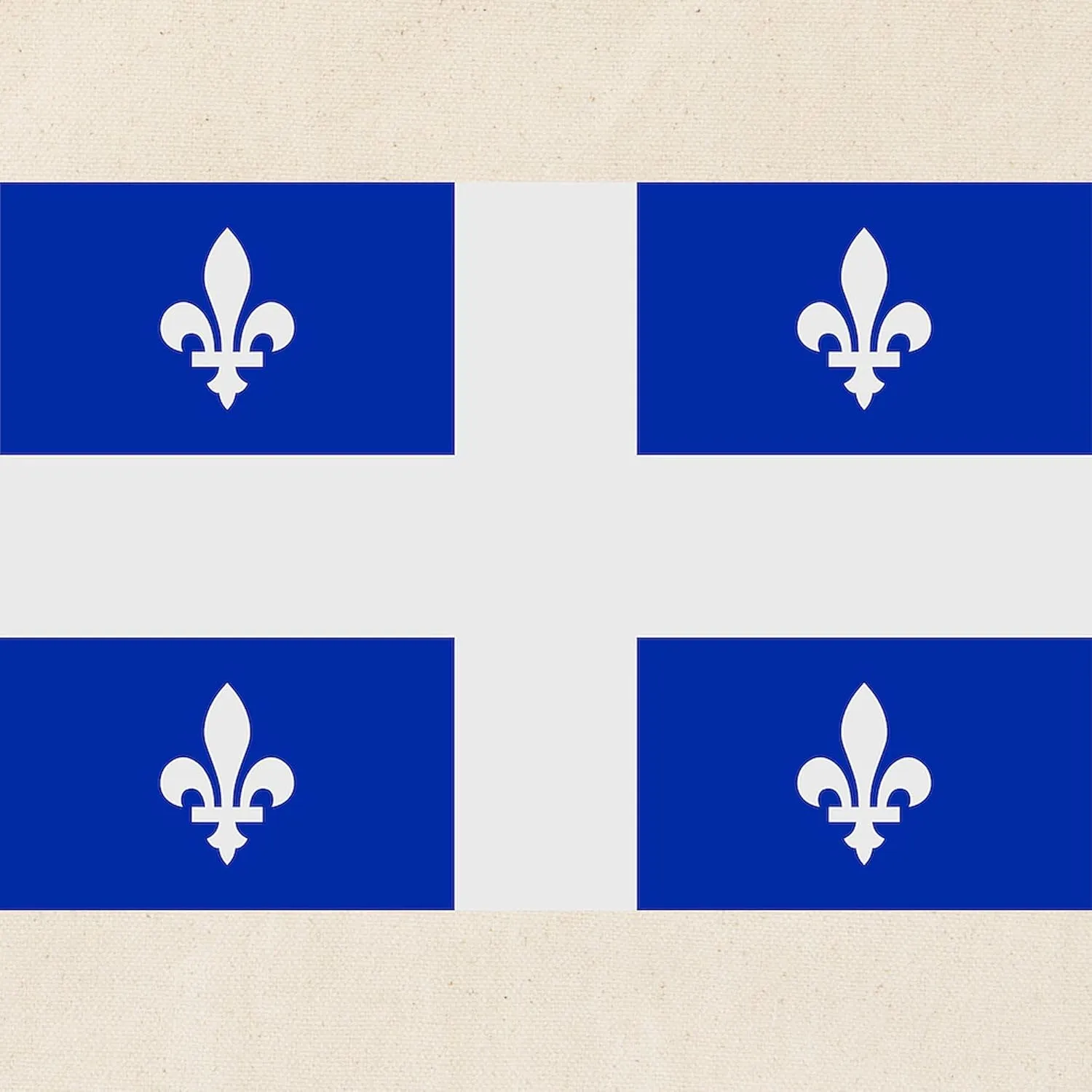 CafePress Quebec Canada Flag Tote Bag Natural Canvas Tote Bag, Reusable Shopping Bag