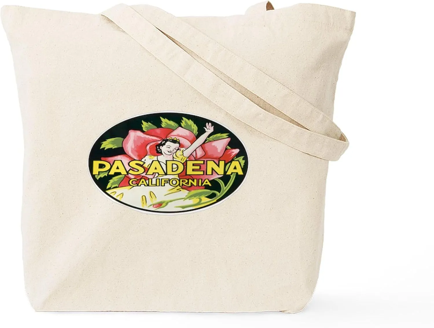CafePress Rose Parade Natural Canvas Tote Bag, Reusable Shopping Bag