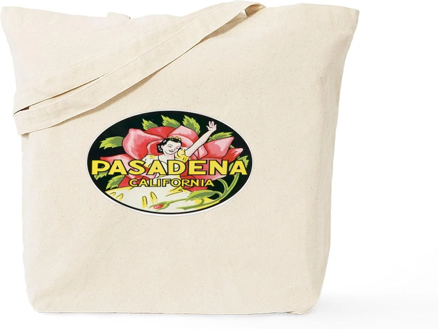 CafePress Rose Parade Natural Canvas Tote Bag, Reusable Shopping Bag