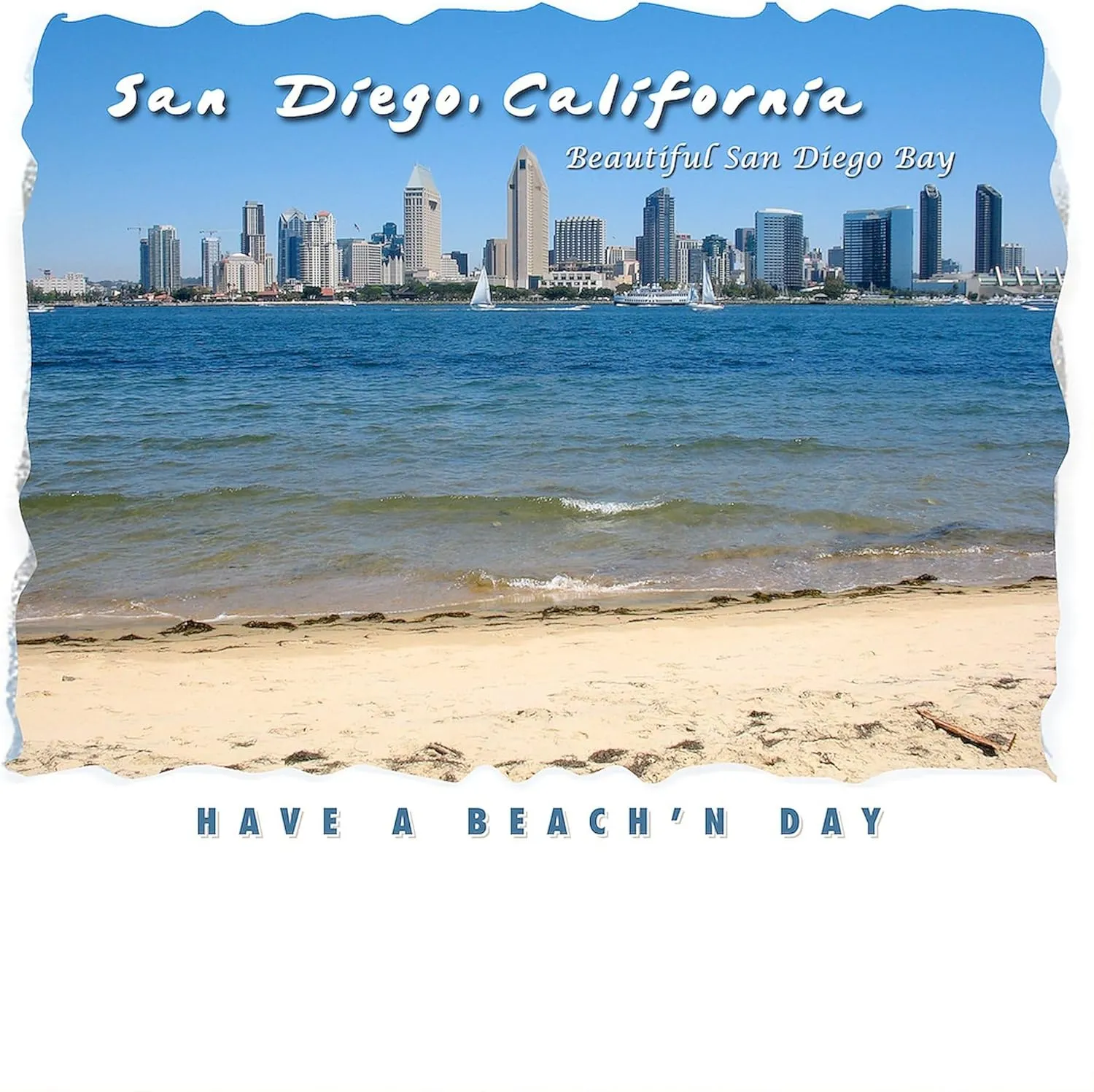 CafePress San Diego, Beautiful San Diego Bay Tot Natural Canvas Tote Bag, Reusable Shopping Bag