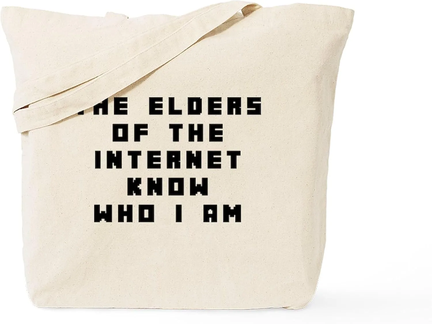 CafePress The Elder Of The Internet Know Who I Am Tote Bag Natural Canvas Tote Bag, Reusable Shopping Bag