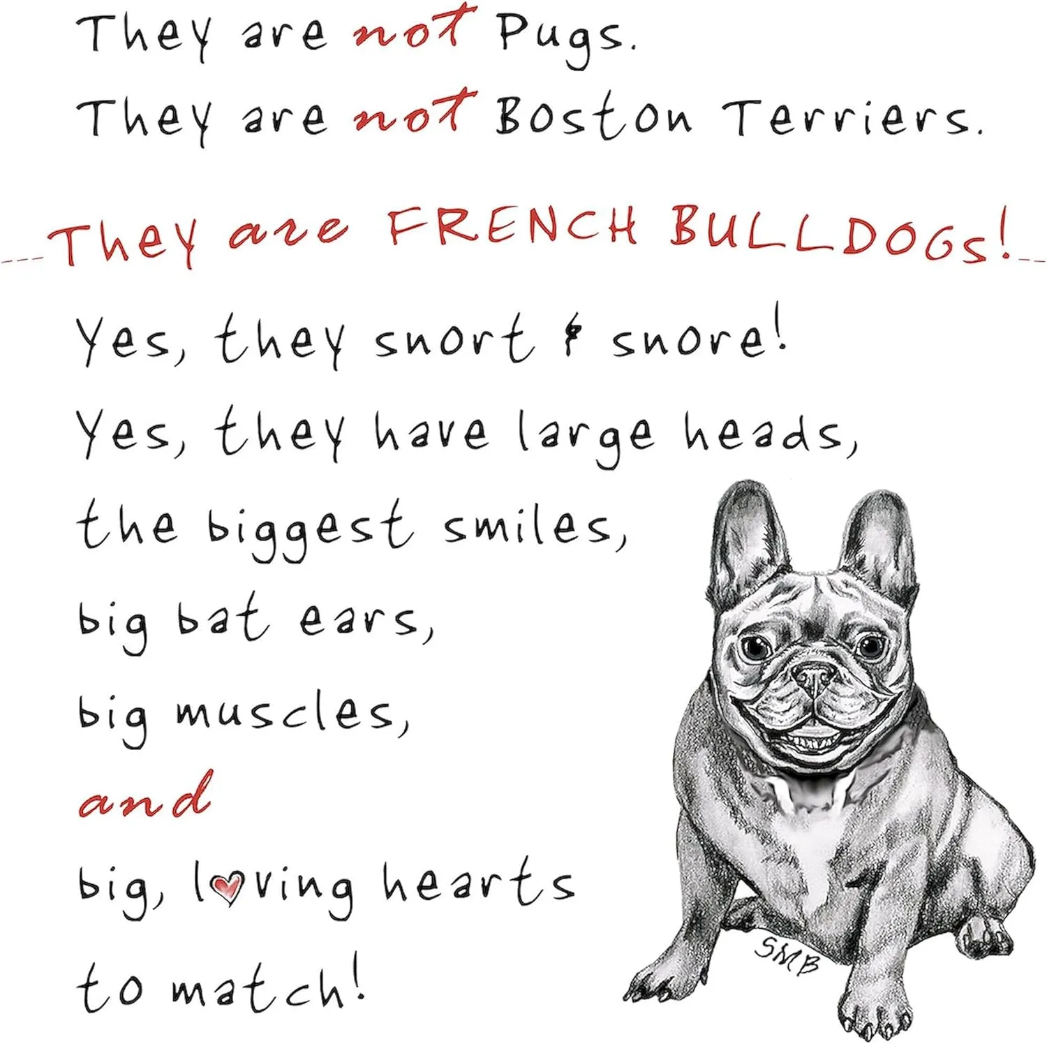 CafePress THEY Are Not Pugs (Smiling Frenchie) Tote Bag Natural Canvas Tote Bag, Reusable Shopping Bag