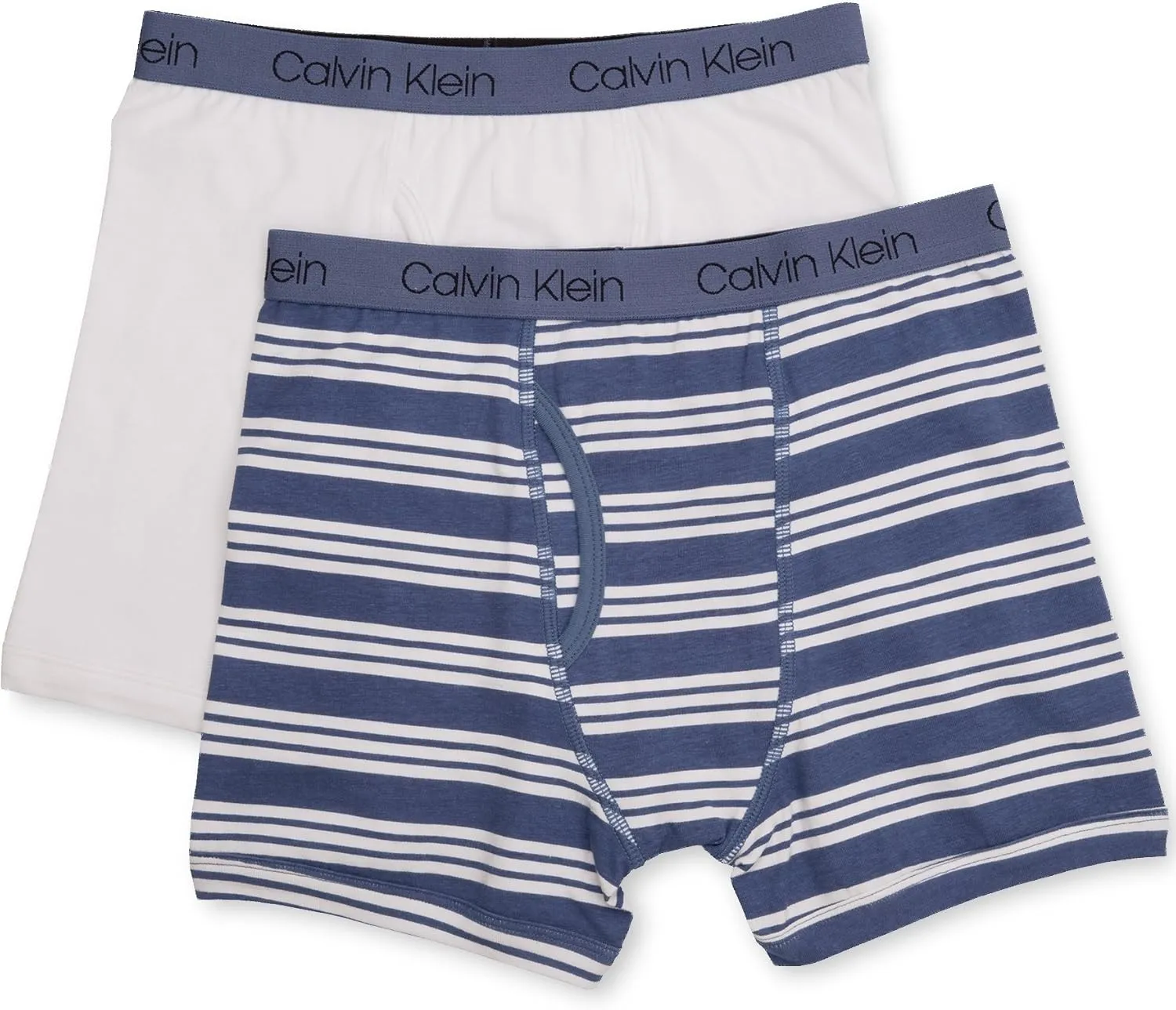 Calvin Klein Boys' 2 Pack Boxer Briefs | Premium Cotton Comfort
