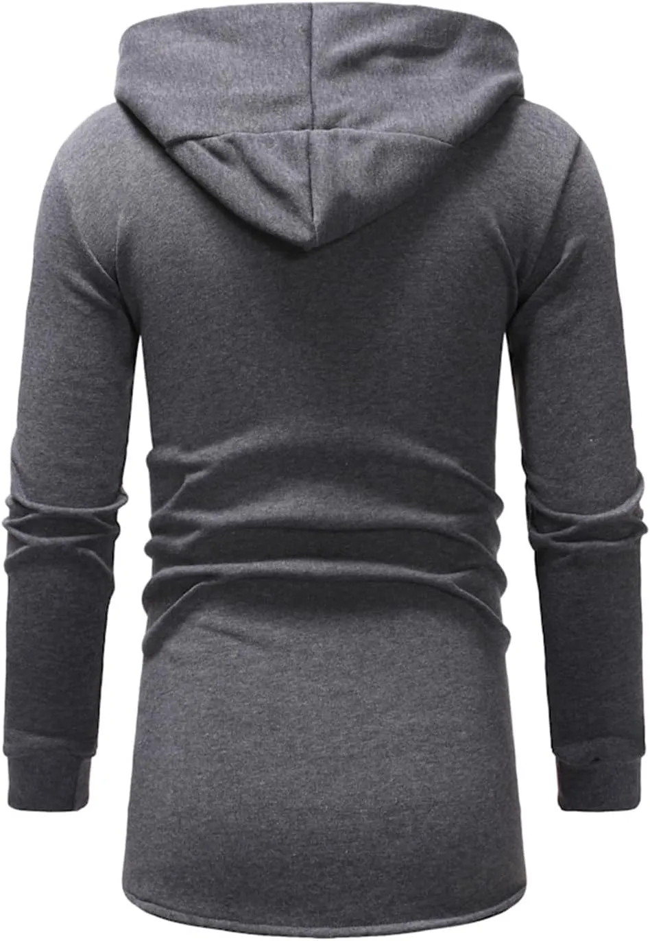 Cardigan Jacket for Men Trendy Letter Print Mid-Length Trench Coat Casual Hooded Long Sleeve Comfy Warm Coat Outfits