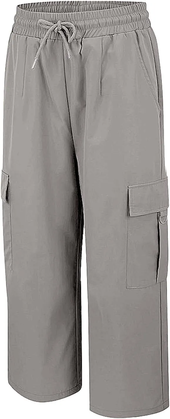 Cargo Capris for Women Plus Size High Waisted Elastic Cargo Athletic Pants Dressy Casual Summer Travel Long Shorts