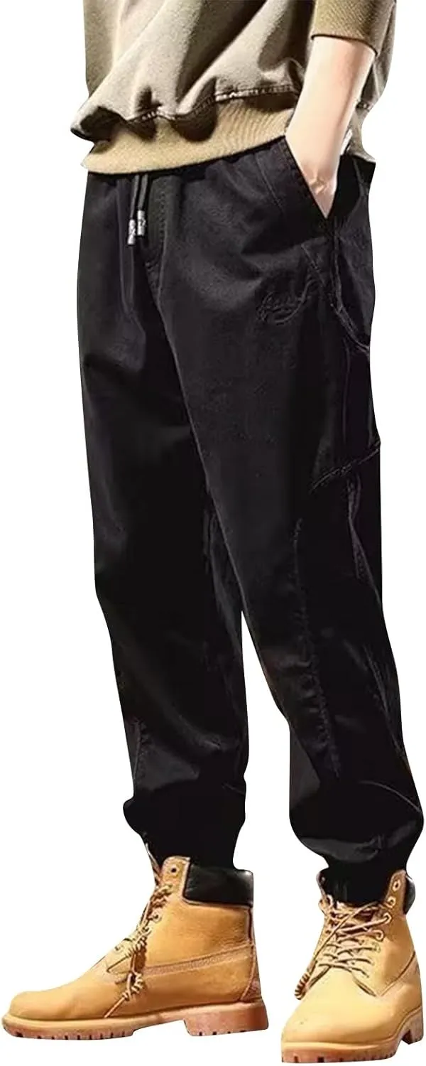 Cargo Chinos Pants Men Relaxed Fit Camo Hunting Pants Stretch Tactical Pants Multi Pockets Ristop Jogger Sweatpants